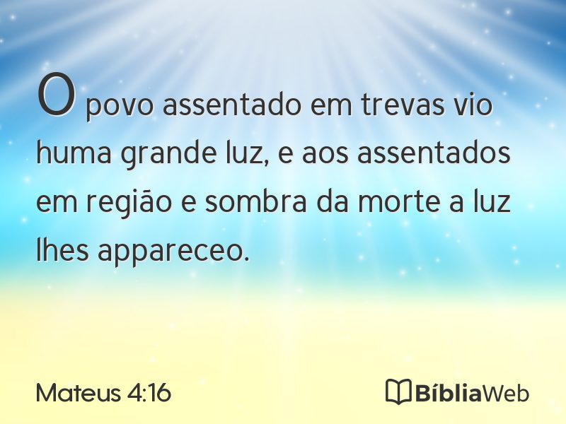 Mateus 4:16 em imagem para compartilhar