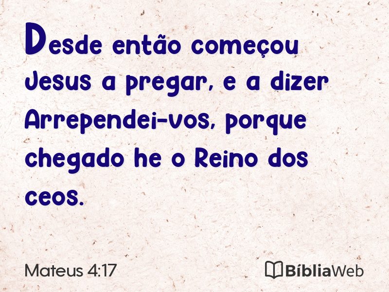 Mateus 4:17 em imagem para compartilhar