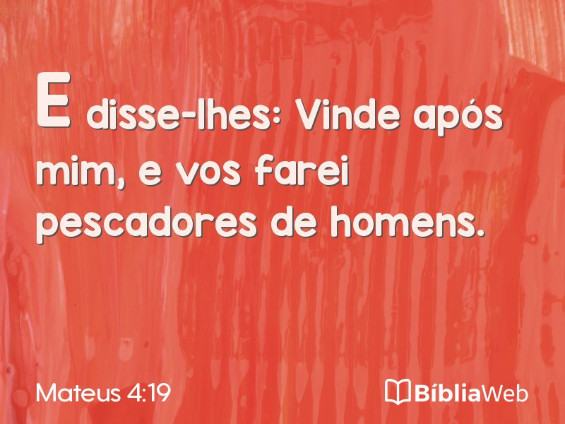 Mateus 4:19 em imagem para compartilhar