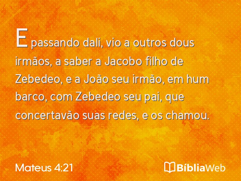 Mateus 4:21 em imagem para compartilhar