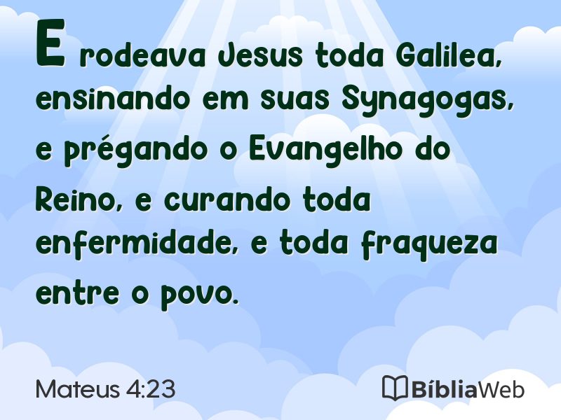 Mateus 4:23 em imagem para compartilhar