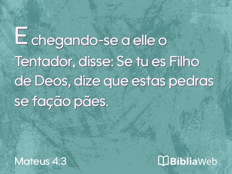 Mateus 4:3 em imagem para compartilhar