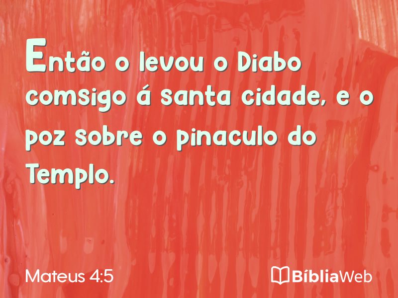 Mateus 4:5 em imagem para compartilhar