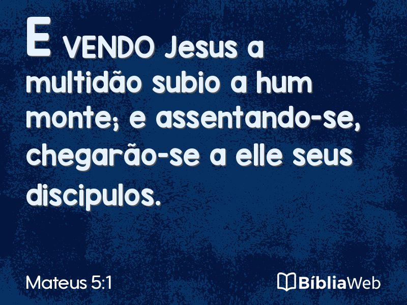 Mateus 5:1 em imagem para compartilhar