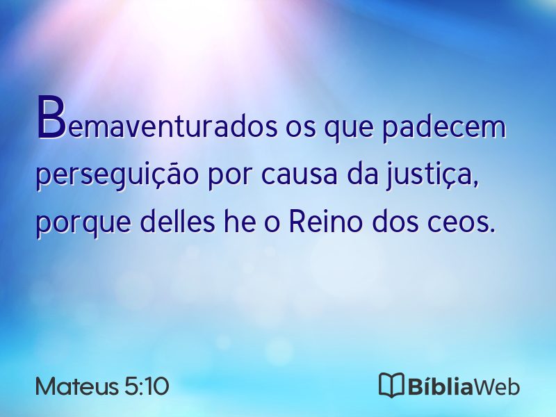 Mateus 5:10 em imagem para compartilhar