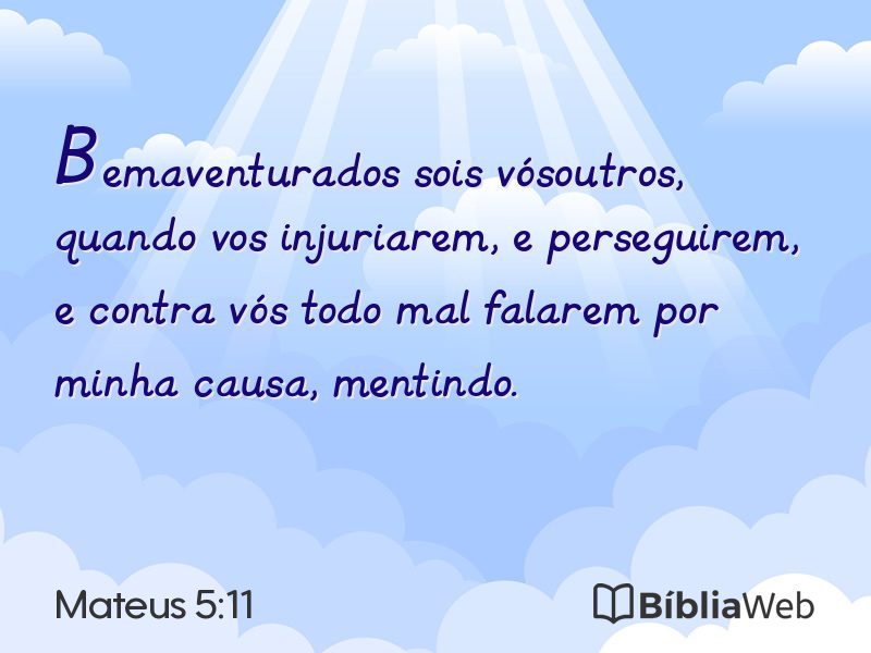 Mateus 5:11 em imagem para compartilhar