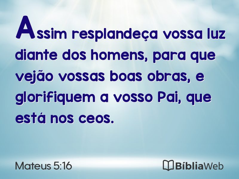 Mateus 5:16 em imagem para compartilhar