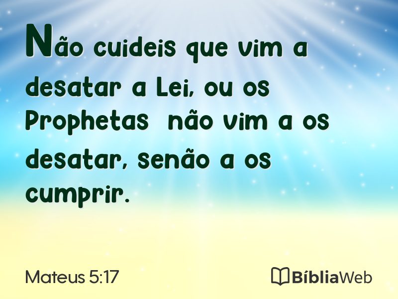 Mateus 5:17 em imagem para compartilhar