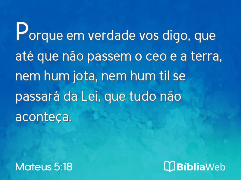 Mateus 5:18 em imagem para compartilhar