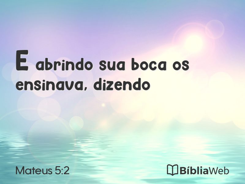 Mateus 5:2 em imagem para compartilhar