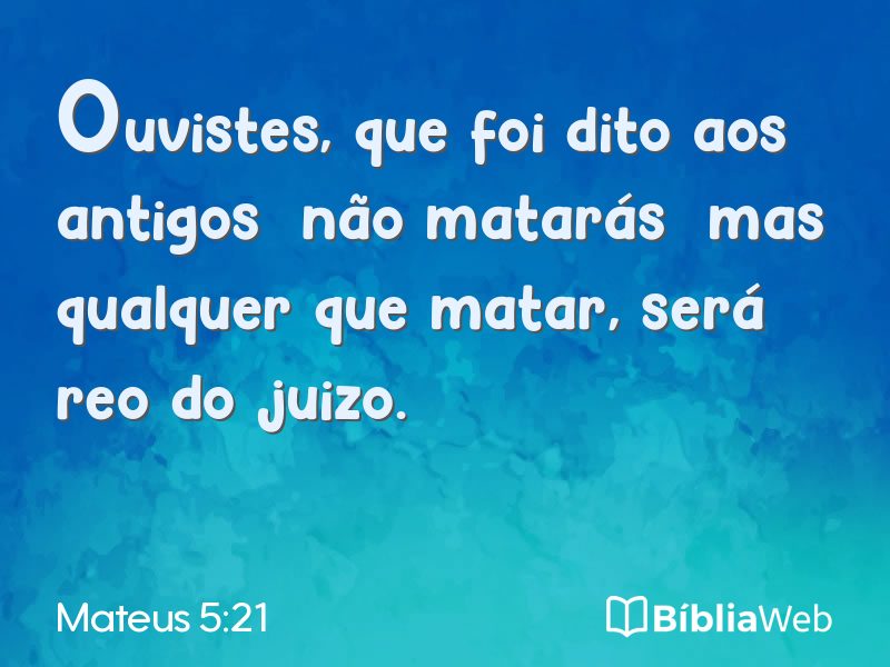 Mateus 5:21 em imagem para compartilhar