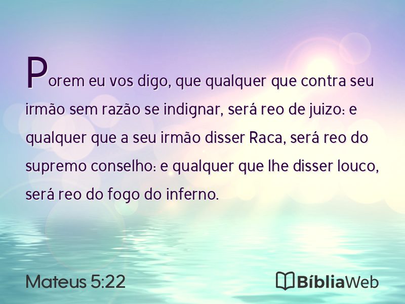 Mateus 5:22 em imagem para compartilhar