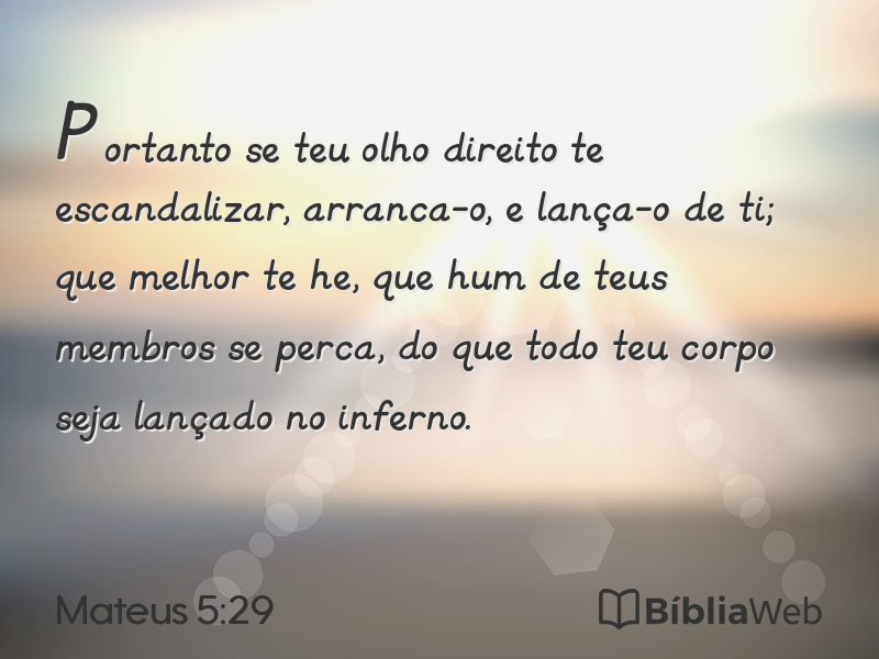 Mateus 5:29 em imagem para compartilhar