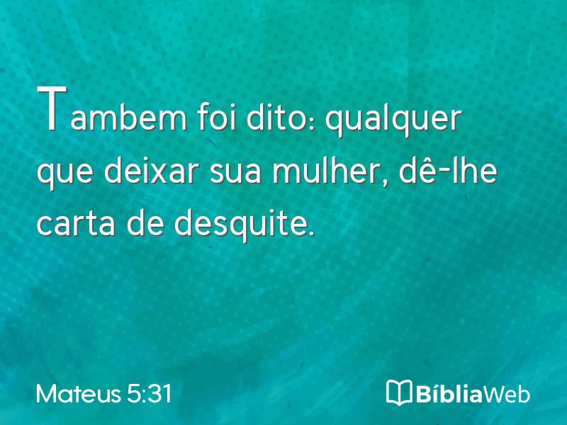 Mateus 5:31 em imagem para compartilhar