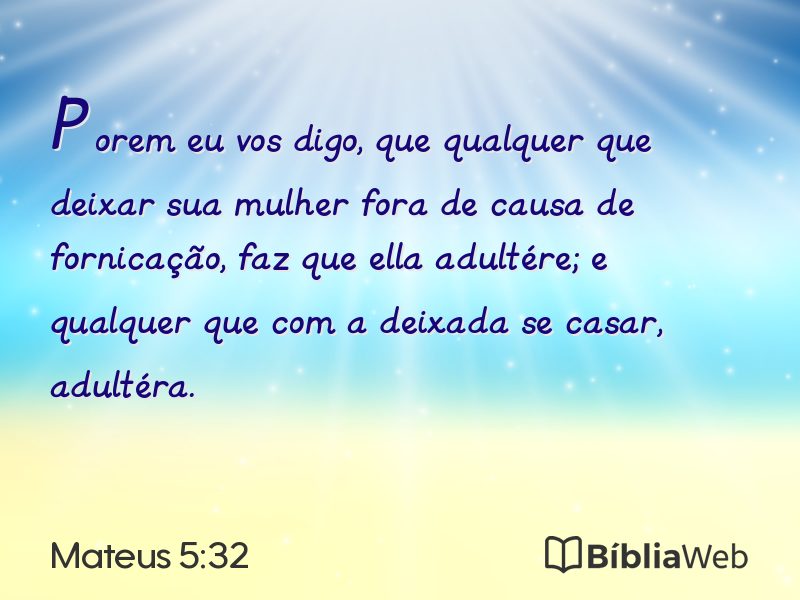Mateus 5:32 em imagem para compartilhar