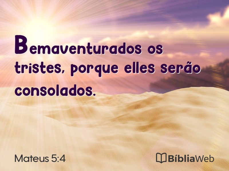 Mateus 5:4 em imagem para compartilhar