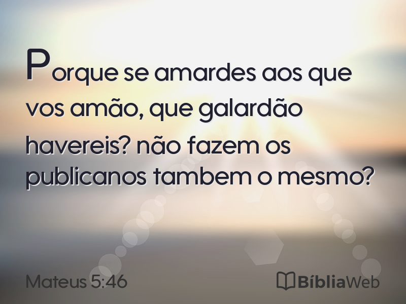 Mateus 5:46 em imagem para compartilhar