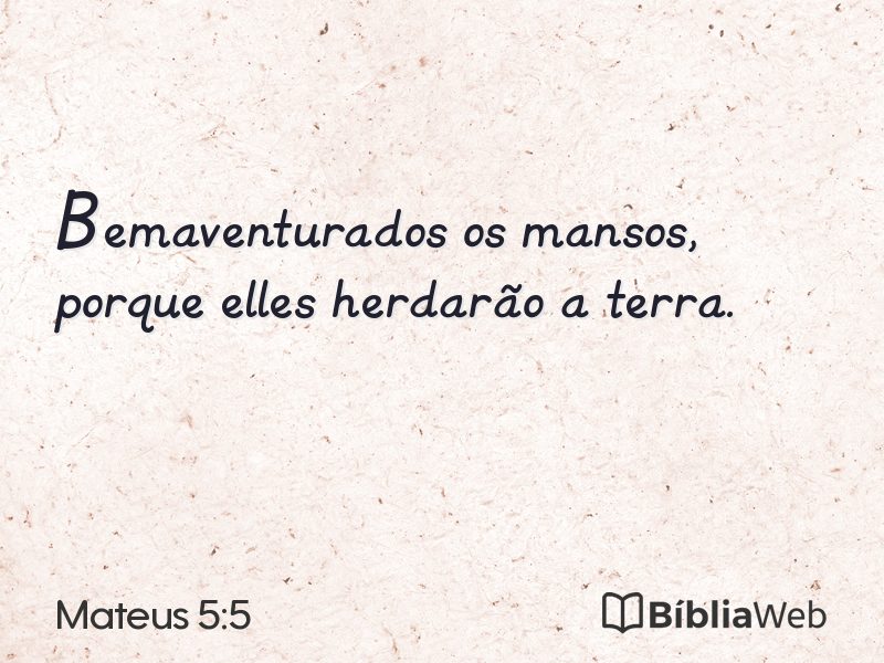 Mateus 5:5 em imagem para compartilhar