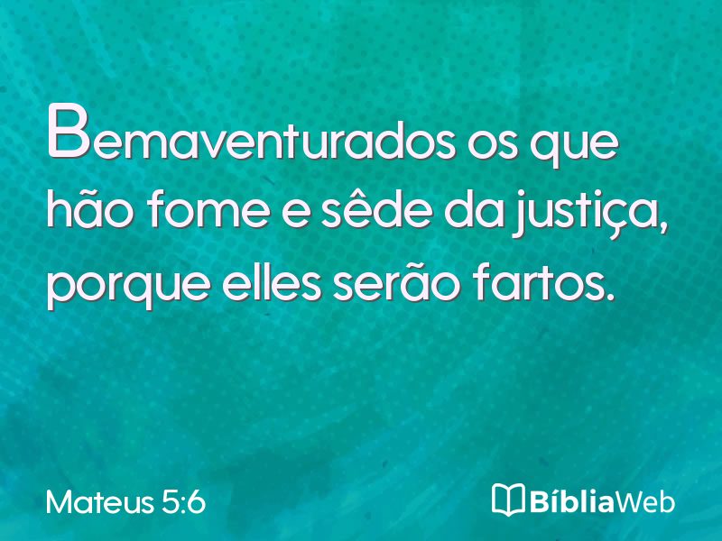 Mateus 5:6 em imagem para compartilhar