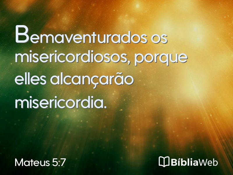 Mateus 5:7 em imagem para compartilhar