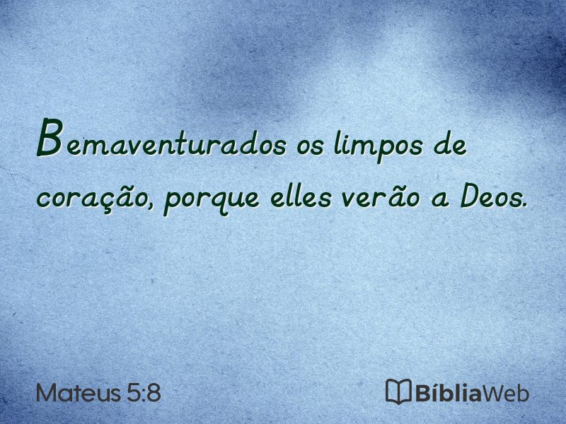 Mateus 5:8 em imagem para compartilhar