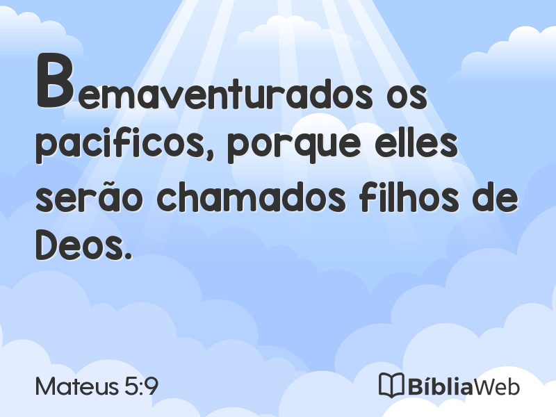 Mateus 5:9 em imagem para compartilhar