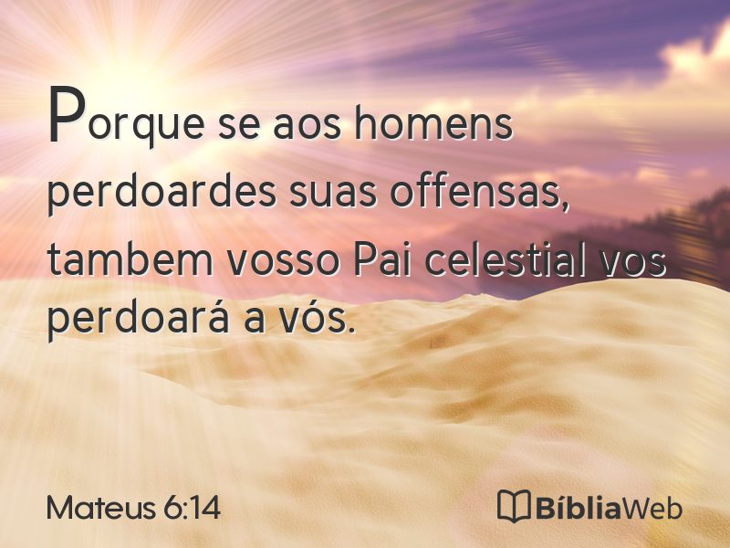 Mateus 6:14 em imagem para compartilhar