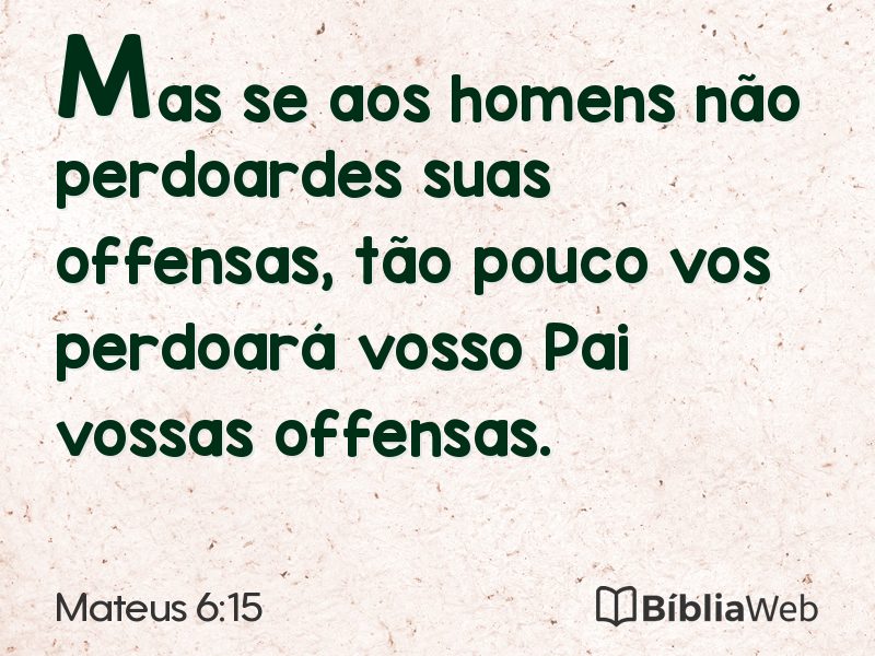 Mateus 6:15 em imagem para compartilhar
