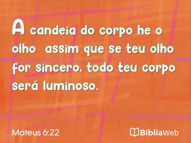 Mateus 6:22 em imagem para compartilhar