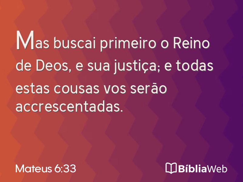 Mateus 6:33 em imagem para compartilhar
