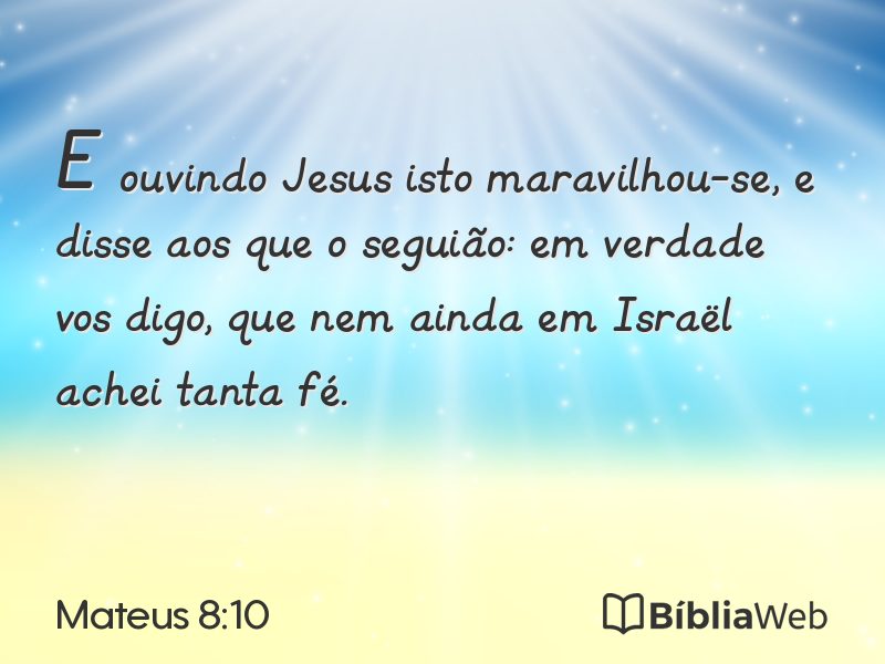 Mateus 8:10 em imagem para compartilhar