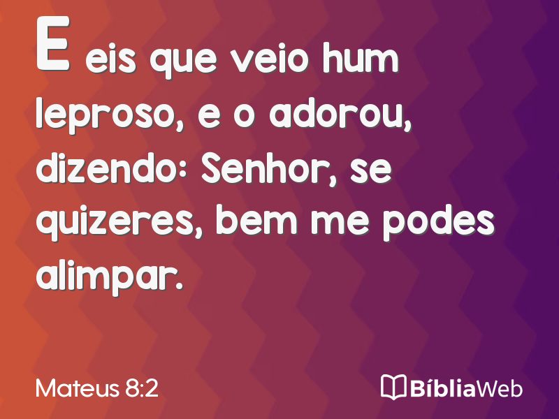 Mateus 8:2 em imagem para compartilhar