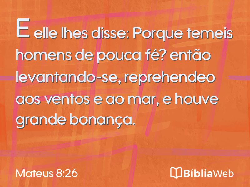 Mateus 8:26 em imagem para compartilhar