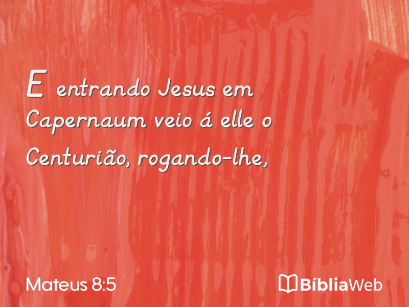 Mateus 8:5 em imagem para compartilhar