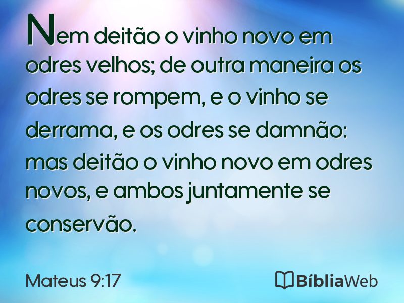 Mateus 9:17 em imagem para compartilhar