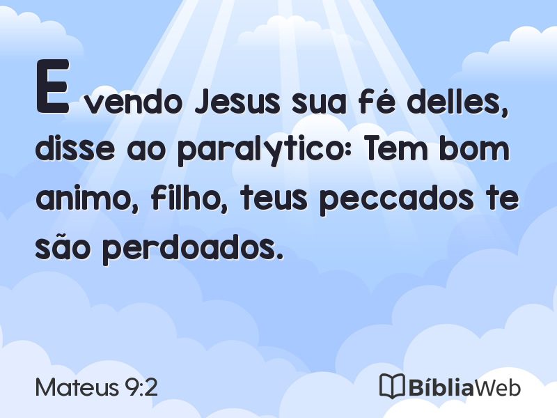Mateus 9:2 em imagem para compartilhar