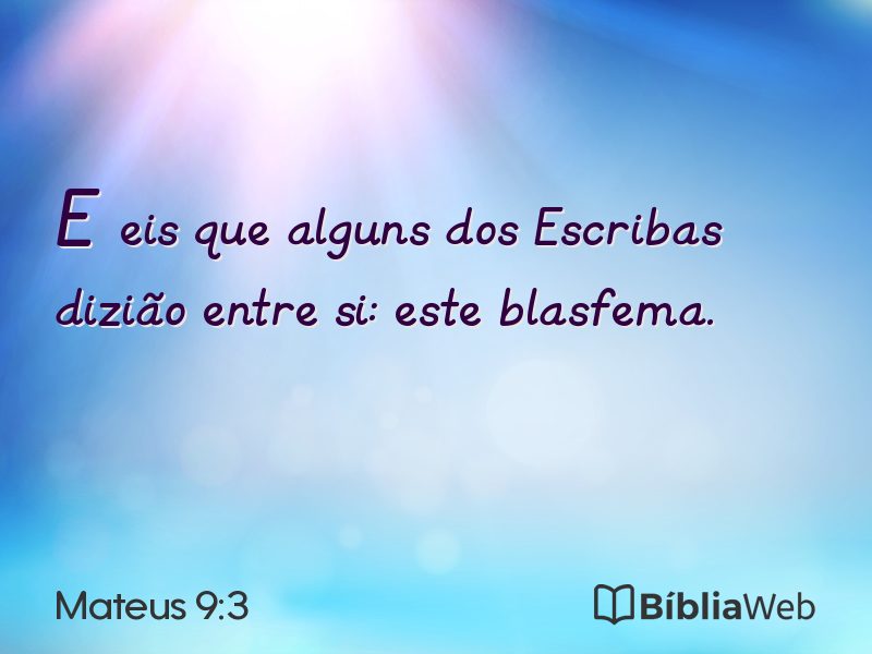 Mateus 9:3 em imagem para compartilhar