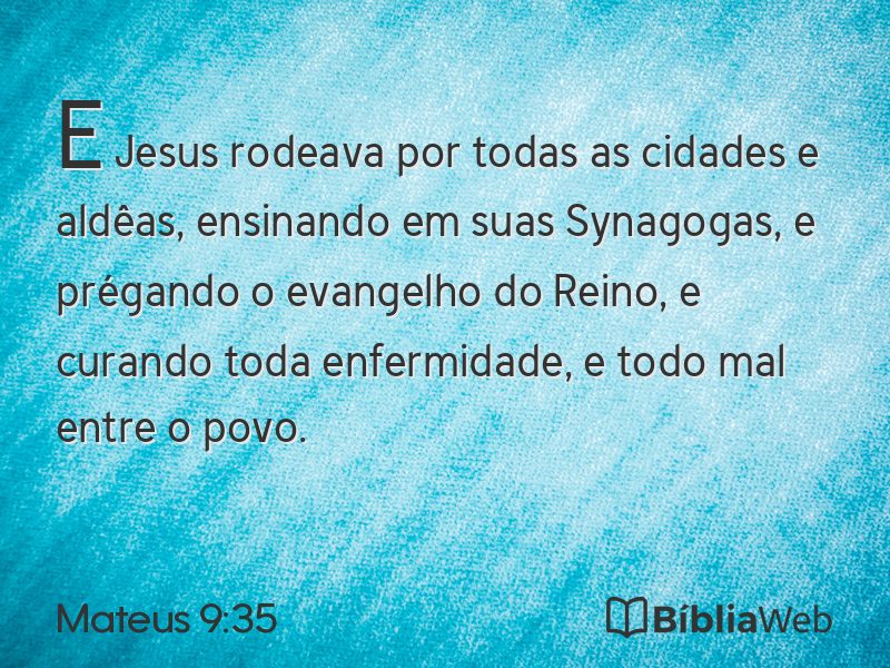 Mateus 9:35 em imagem para compartilhar