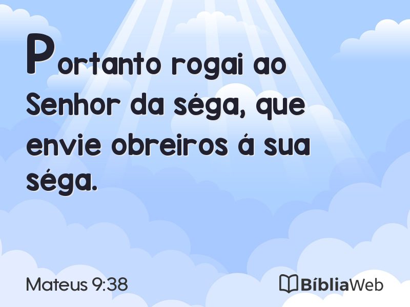 Mateus 9:38 em imagem para compartilhar