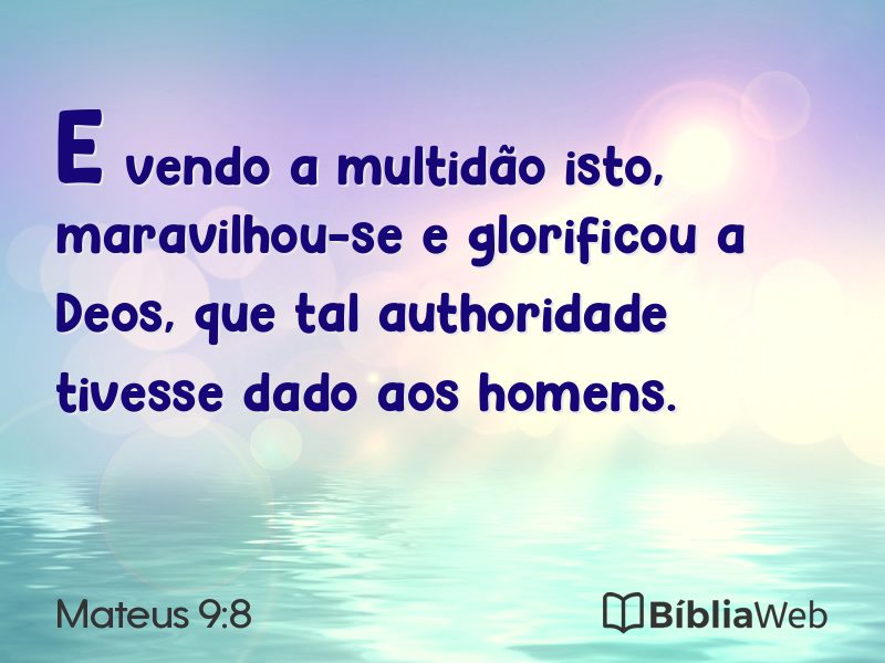 Mateus 9:8 em imagem para compartilhar