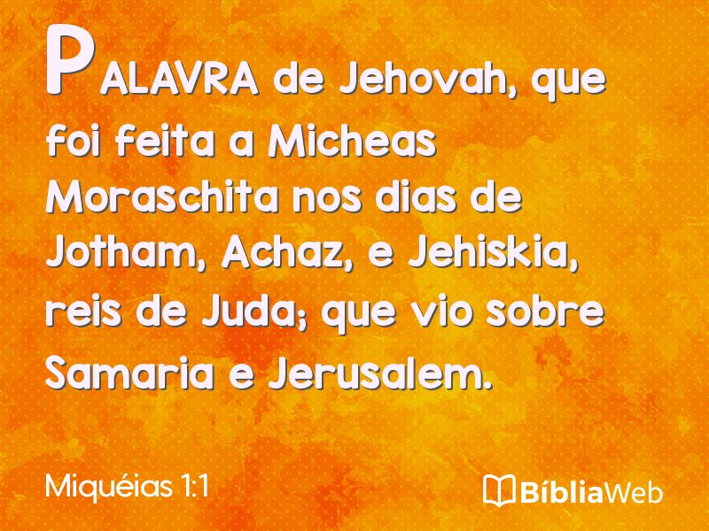 Miquéias 1:1 em imagem para compartilhar