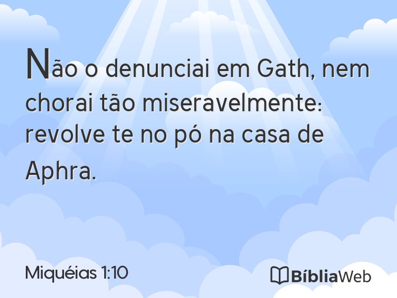 Miquéias 1:10 em imagem para compartilhar