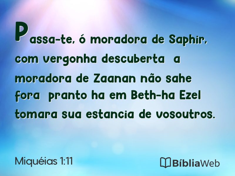 Miquéias 1:11 em imagem para compartilhar