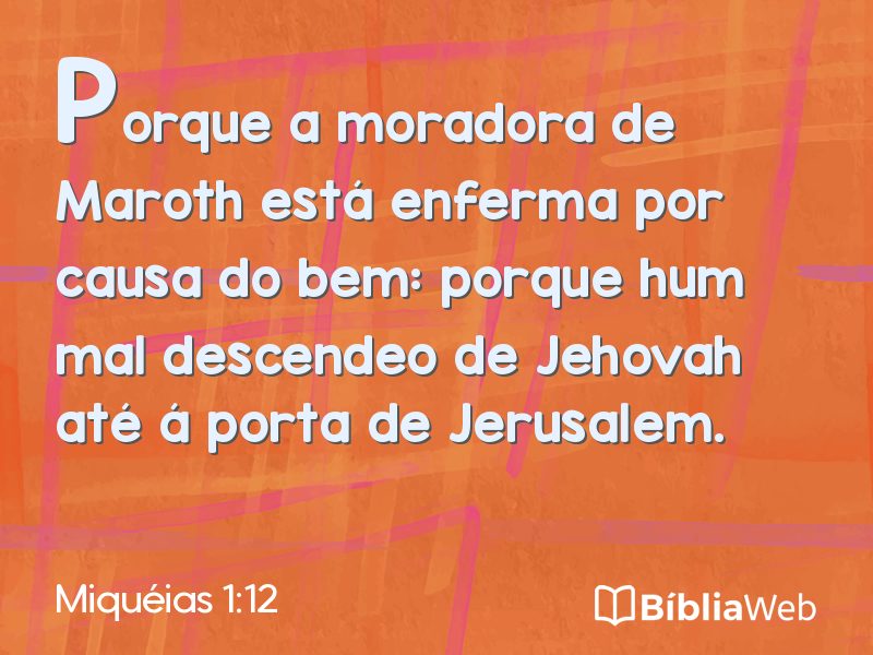 Miquéias 1:12 em imagem para compartilhar