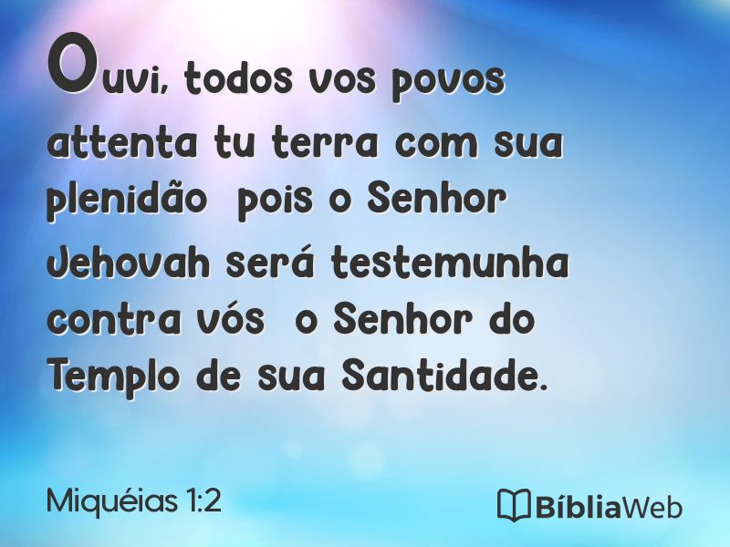 Miquéias 1:2 em imagem para compartilhar
