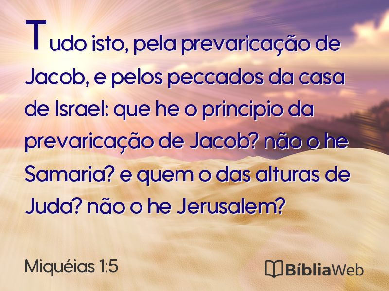 Miquéias 1:5 em imagem para compartilhar