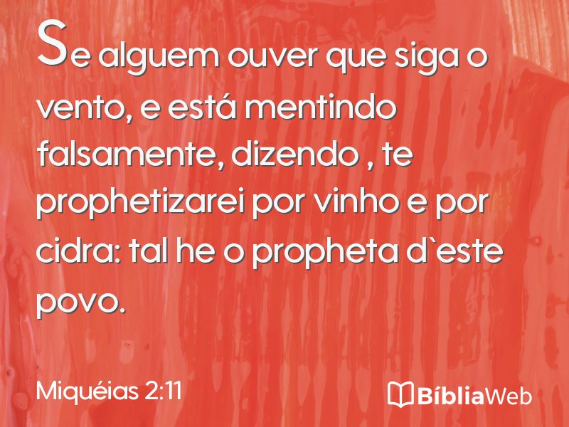 Miquéias 2:11 em imagem para compartilhar