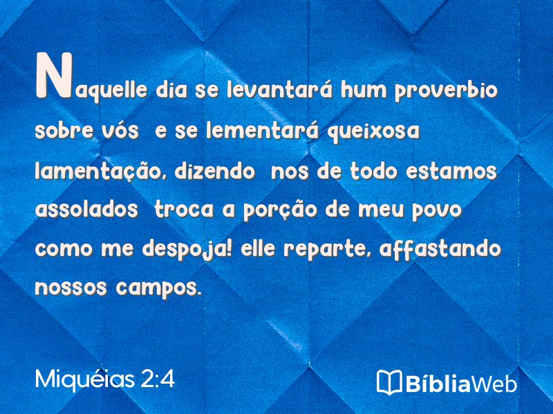 Miquéias 2:4 em imagem para compartilhar