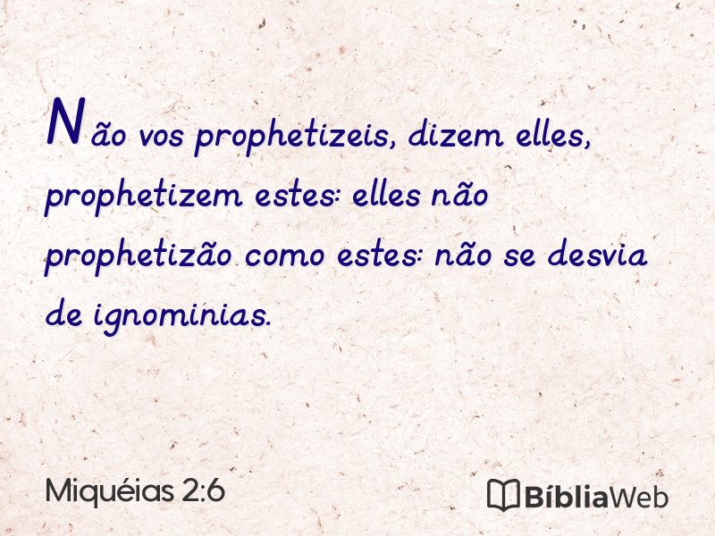 Miquéias 2:6 em imagem para compartilhar