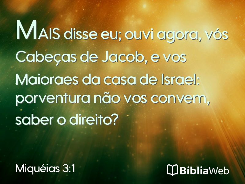 Miquéias 3:1 em imagem para compartilhar